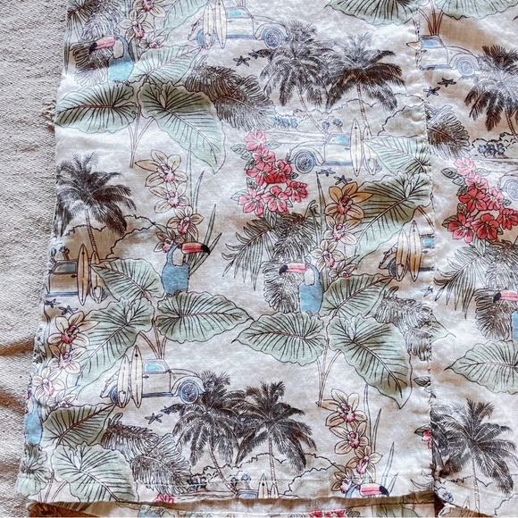 Rachel Zoe Neutral Vacation Resort wear Linen Button Shirt Dress mini size XL - Picture 6 of 9